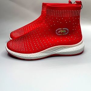 Echo red women’s sock style shoe